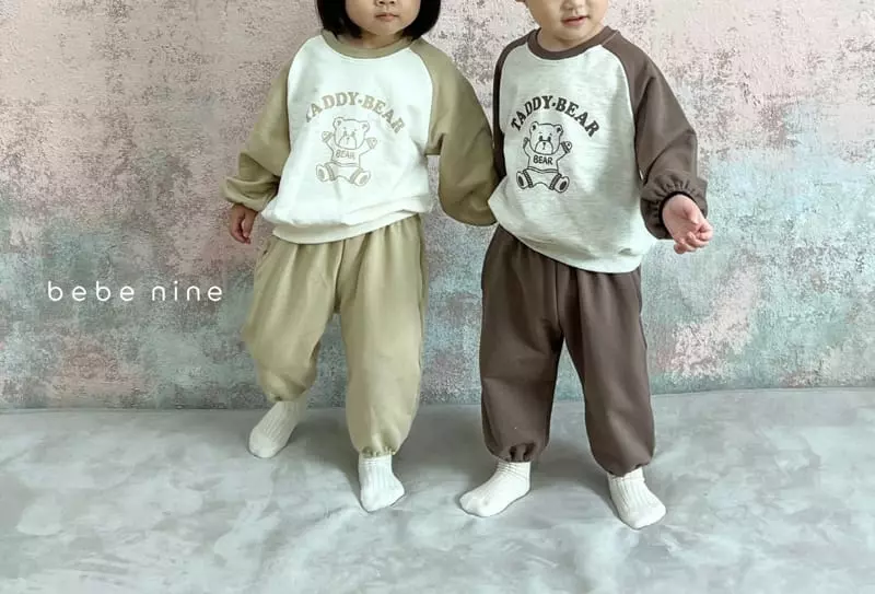 Bebe Nine - Korean Children Fashion - #childofig - Walnut Bear Top Bottom Set - 5