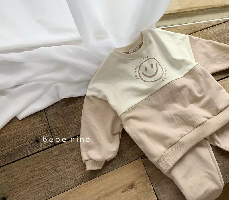 Bebe Nine - Korean Children Fashion - #childofig - Smile Top Bottom Set - 3