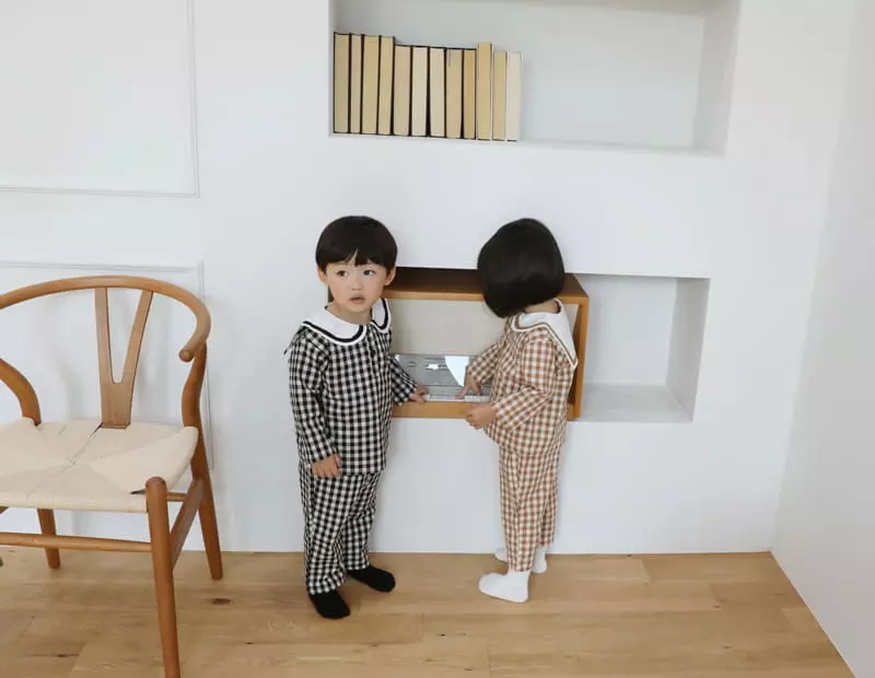 Bebe Nine - Korean Children Fashion - #childrensboutique - Cacao Kid Top Bottom Set - 3