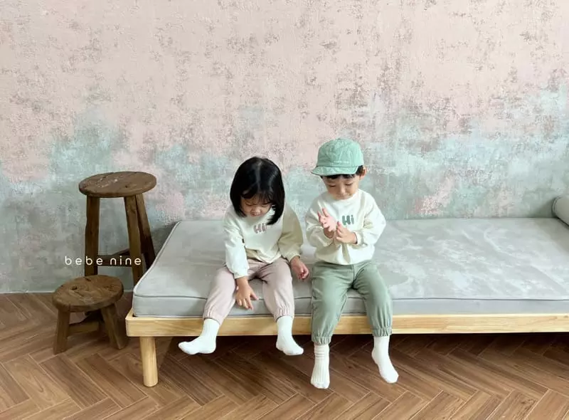 Bebe Nine - Korean Children Fashion - #designkidswear - Hi Smile Top Bottom Set - 3