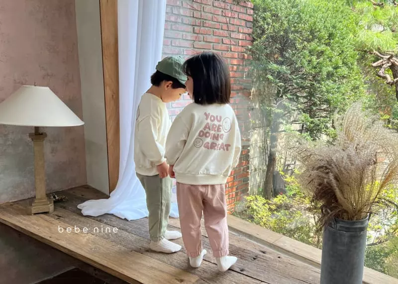 Bebe Nine - Korean Children Fashion - #designkidswear - Hi Smile Top Bottom Set - 4
