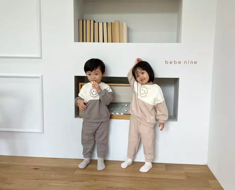 Bebe Nine - Korean Children Fashion - #discoveringself - Smile Top Bottom Set - 7