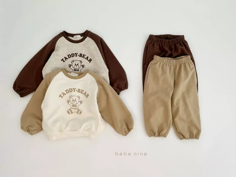 Bebe Nine - Korean Children Fashion - #fashionkids - Walnut Bear Top Bottom Set - 9