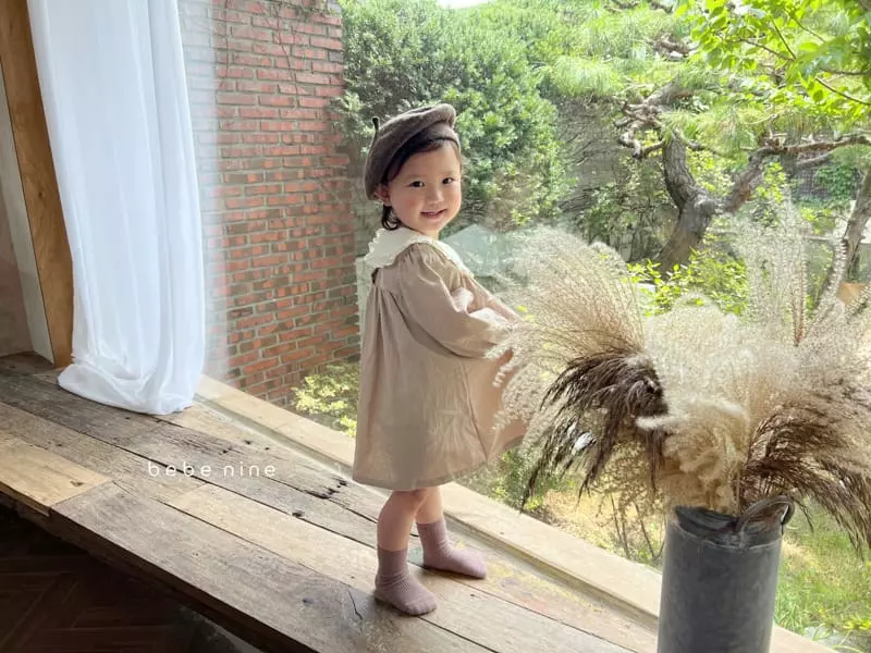 Bebe Nine - Korean Children Fashion - #kidsshorts - Luna Frill One-piece Beige - 5