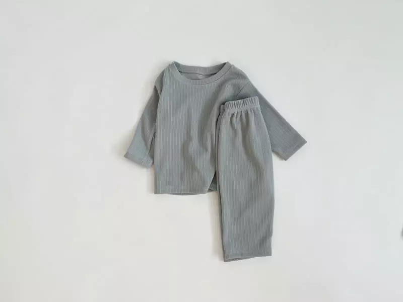 Bebe Nine - Korean Children Fashion - #kidsshorts - Daily Knit Top Bottom Set - 8