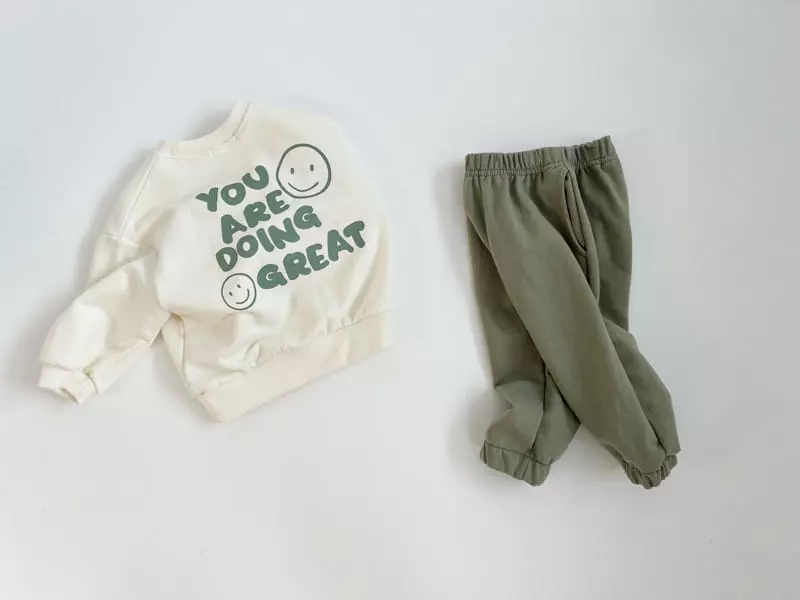 Bebe Nine - Korean Children Fashion - #kidzfashiontrend - Hi Smile Top Bottom Set - 8