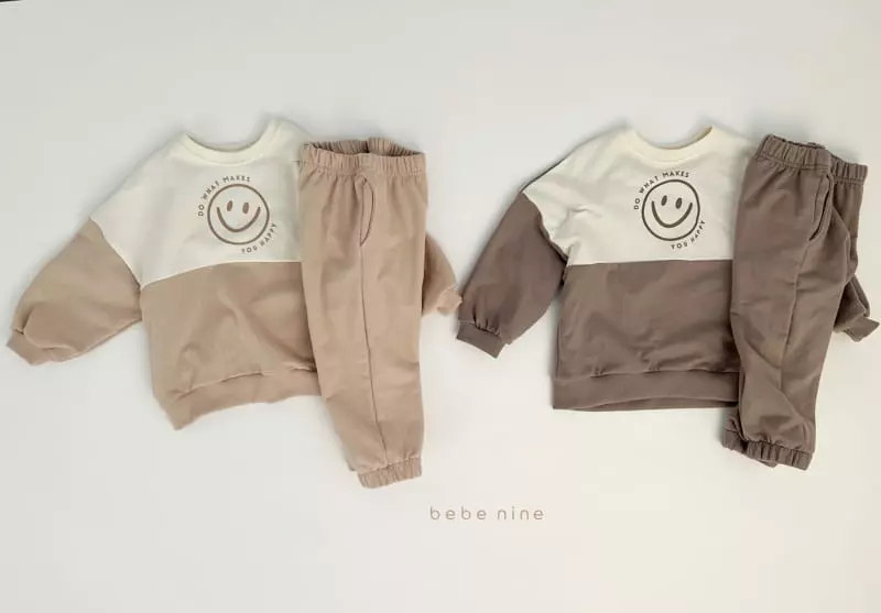 Bebe Nine - Korean Children Fashion - #kidzfashiontrend - Smile Top Bottom Set - 11