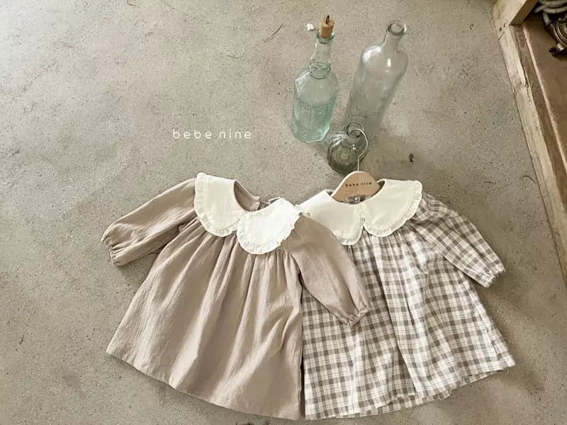 Bebe Nine - Korean Children Fashion - #littlefashionista - Luna Frill One-piece Beige - 9