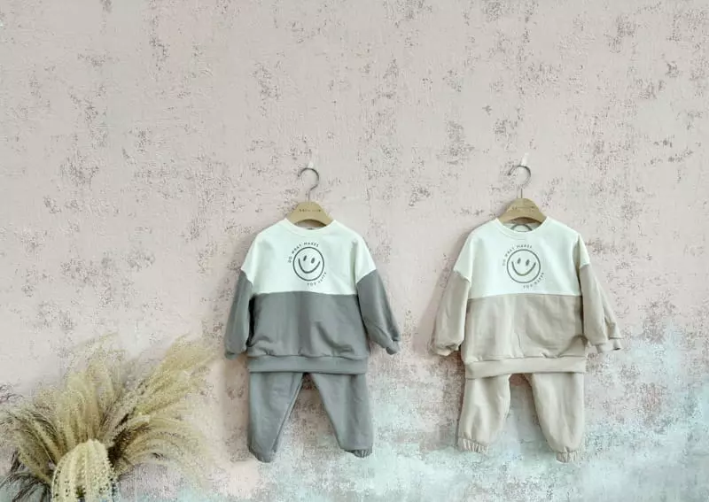 Bebe Nine - Korean Children Fashion - #minifashionista - Smile Top Bottom Set