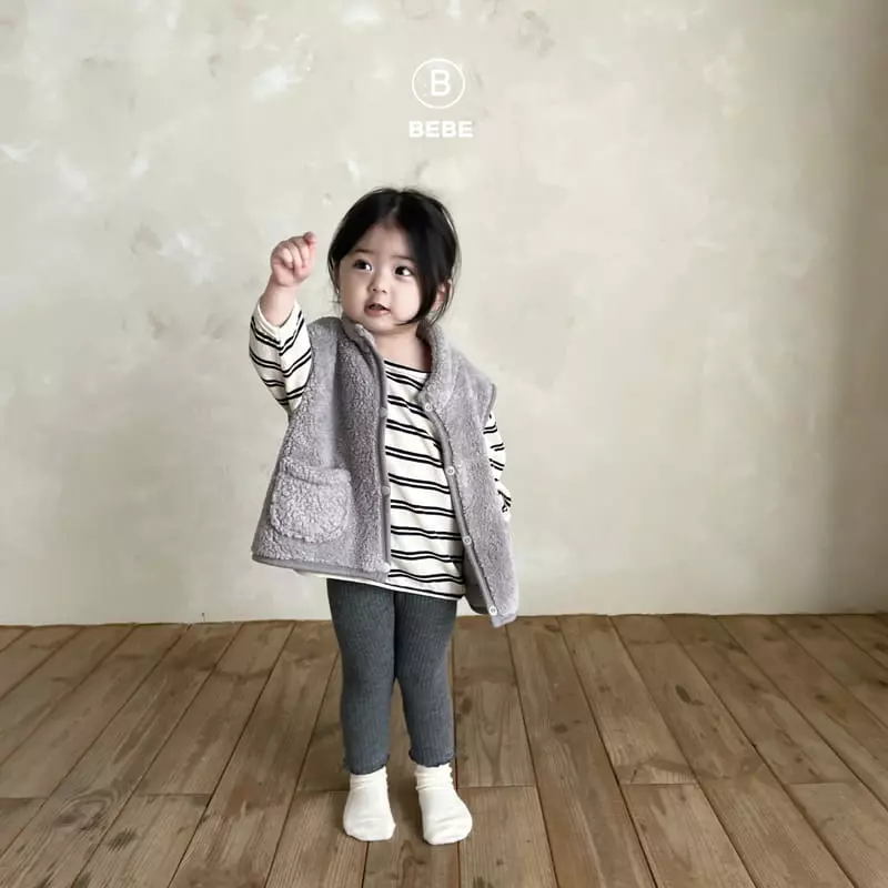 Bella Bambina - Korean Baby Fashion - #babygirlfashion - Bebe Cream Waffle Leggings - 12