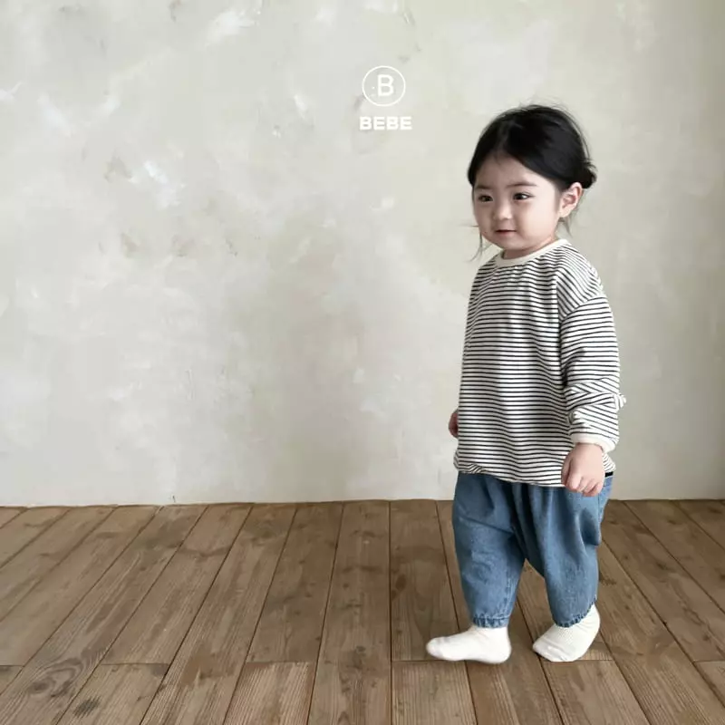 Bella Bambina - Korean Baby Fashion - #babyoninstagram - Bebe Bambam Piping Stripes Tee - 3