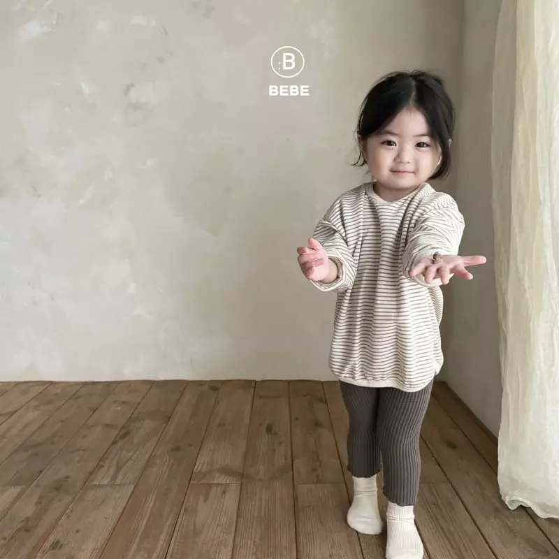 Bella Bambina - Korean Baby Fashion - #babyoninstagram - Bebe Bambam Piping Stripes Tee - 4