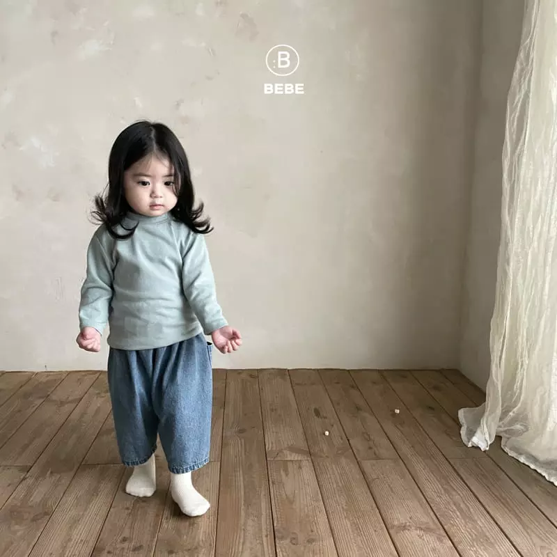 Bella Bambina - Korean Baby Fashion - #babyootd - Bebe Simple Turtleneck Tee - 2
