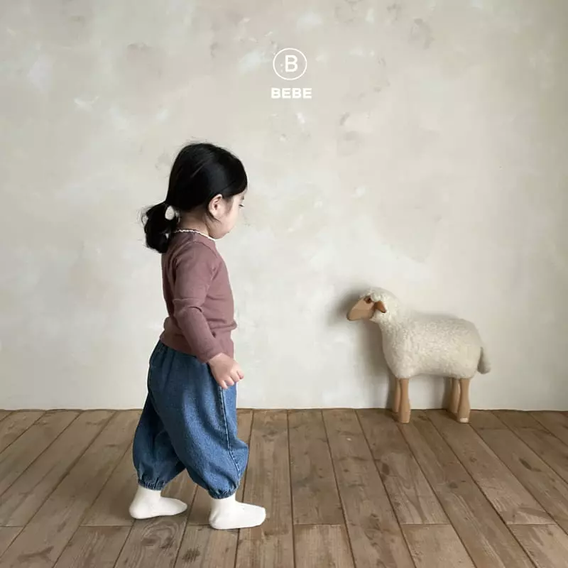 Bella Bambina - Korean Baby Fashion - #babyootd - Bebe Pio Denim Pants