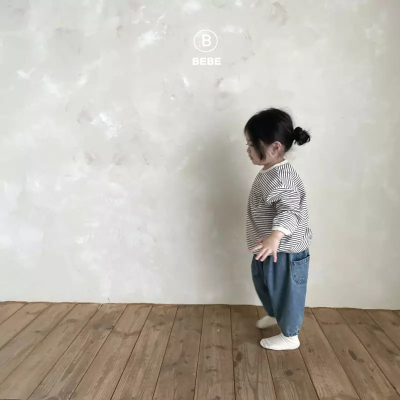 Bella Bambina - Korean Baby Fashion - #babyoutfit - Bebe Bambam Piping Stripes Tee - 5