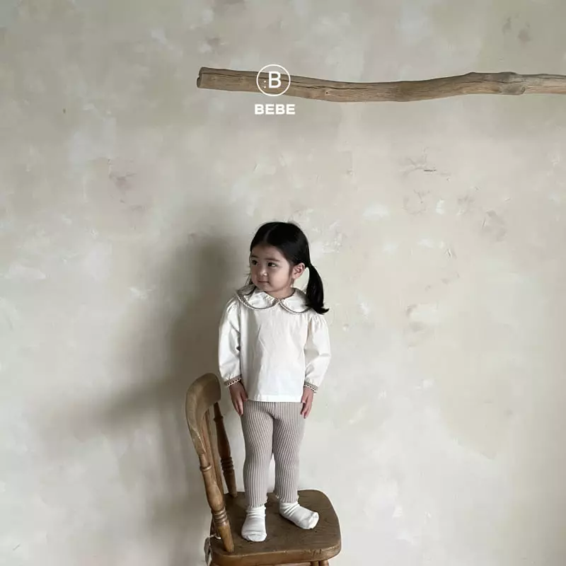 Bella Bambina - Korean Baby Fashion - #babyoutfit - Bebe Cream Waffle Leggings