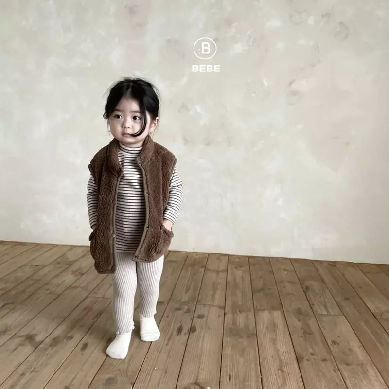 Bella Bambina - Korean Baby Fashion - #onlinebabyboutique - Bebe  Stripes Halfg Turtleneck Tee - 5