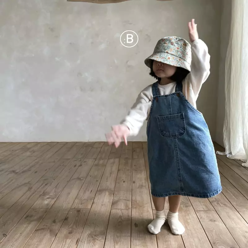 Bella Bambina - Korean Children Fashion - #fashionkids - Nimo Denim One-piece - 4