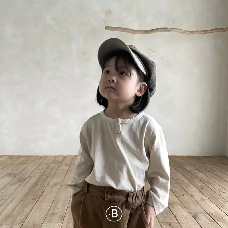 Bella Bambina - Korean Children Fashion - #littlefashionista - Something Button Tee