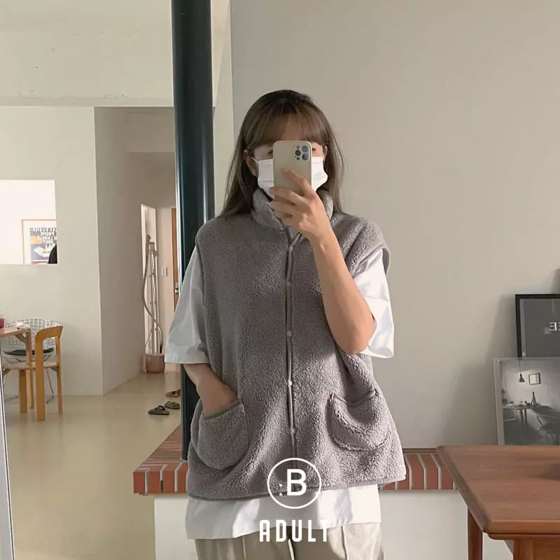 Bella Bambina - Korean Women Fashion - #restrostyle - Mom Fleece Vest - 5