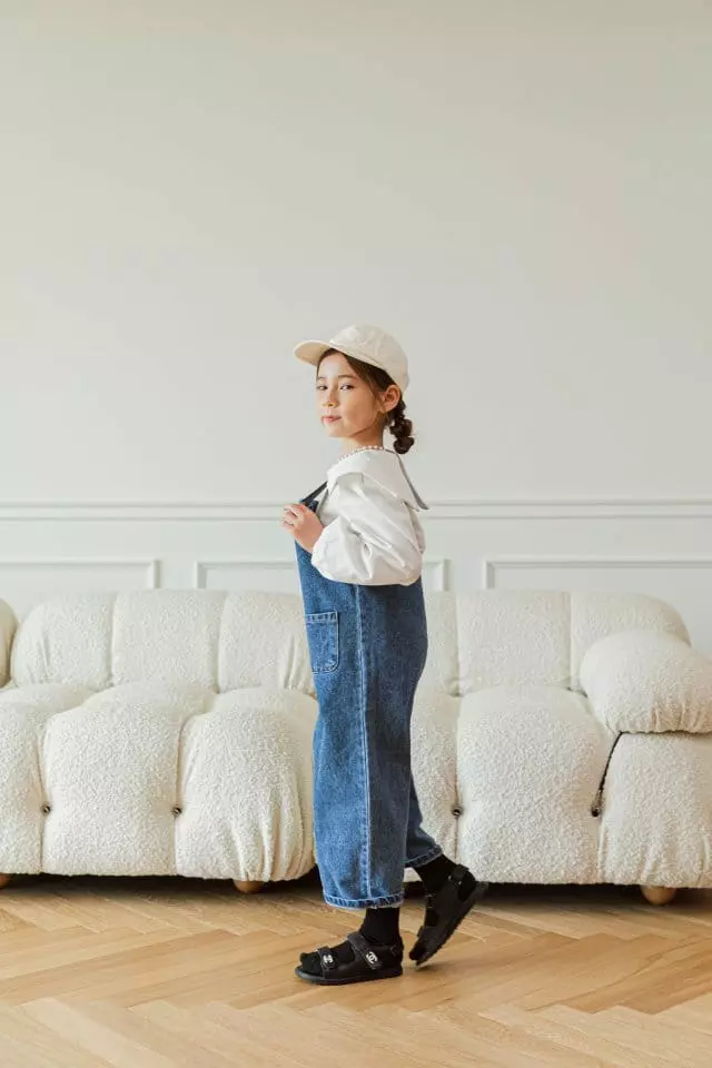 Berry Berry - Korean Children Fashion - #childofig - Denim Dungarees - 6