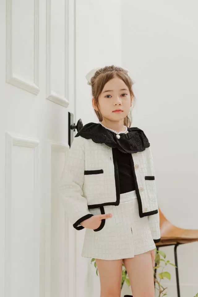 Berry Berry - Korean Children Fashion - #littlefashionista - Rib Lace Tee - 8
