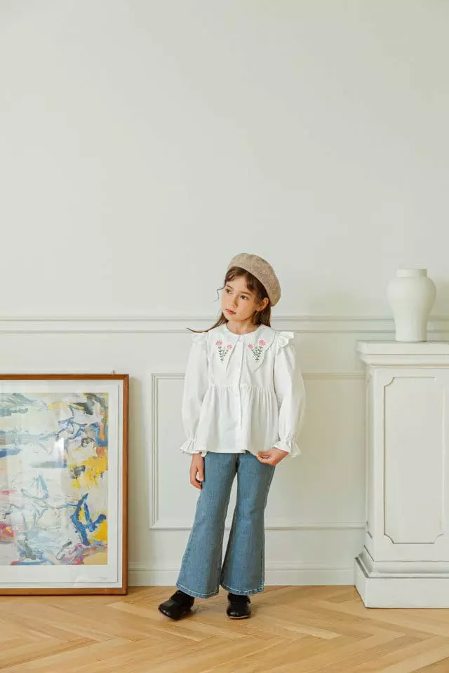 Berry Berry - Korean Children Fashion - #prettylittlegirls - Flower Embroidery Blouse - 8
