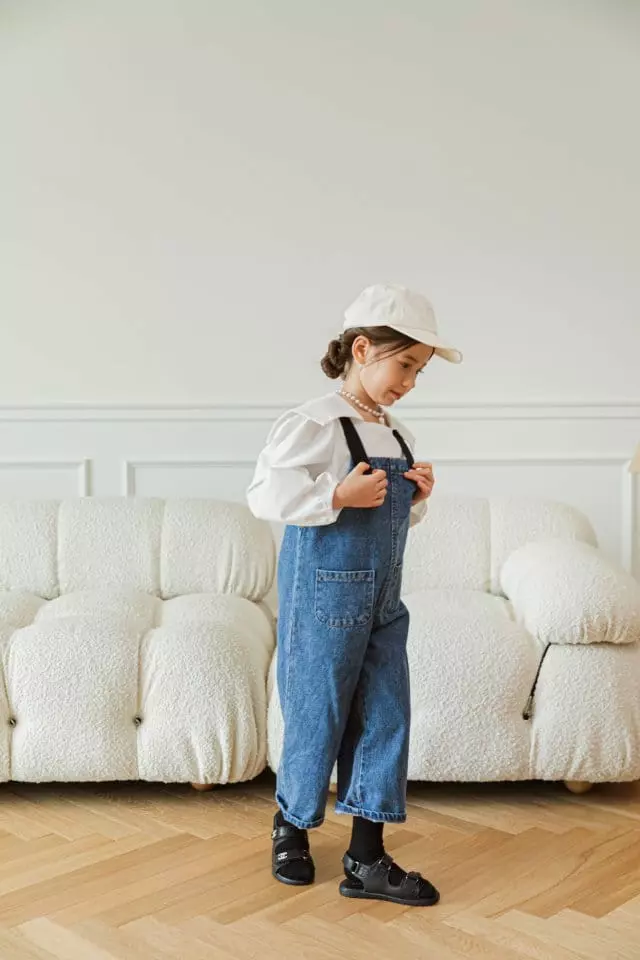 Berry Berry - Korean Children Fashion - #prettylittlegirls - Denim Dungarees - 5