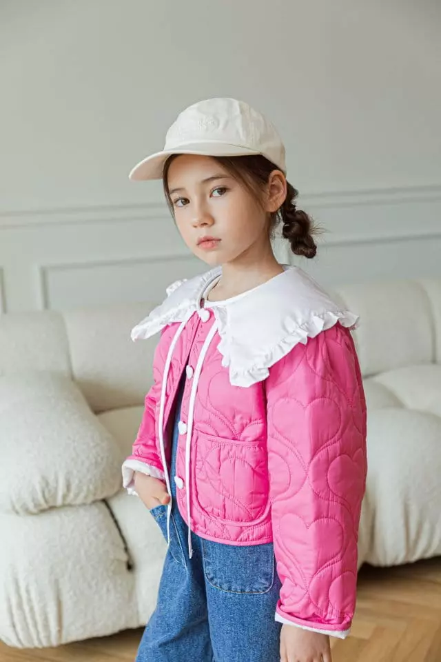 Berry Berry - Korean Children Fashion - #prettylittlegirls - Heart Quilting Jacket - 5