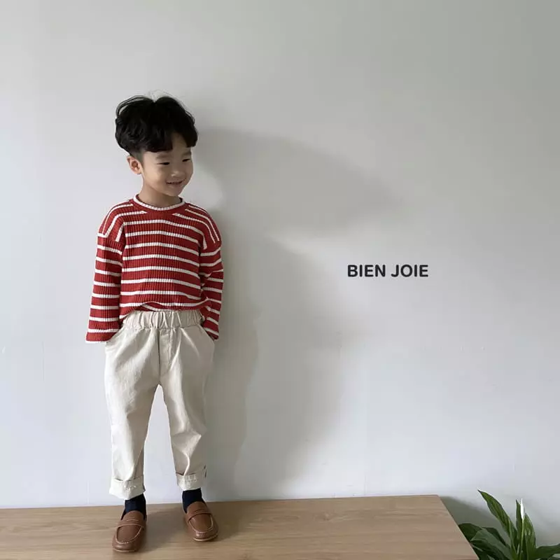 Bien Joie - Korean Children Fashion - #childofig - Clack Stripes Tee - 5