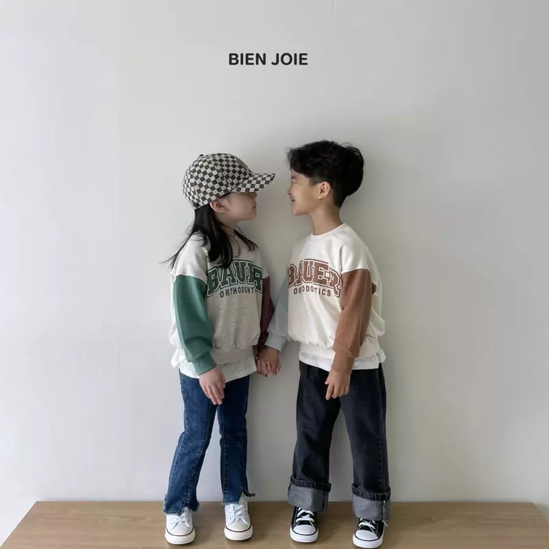 Bien Joie - Korean Children Fashion - #discoveringself - Lonner Color Sweatshirt - 10
