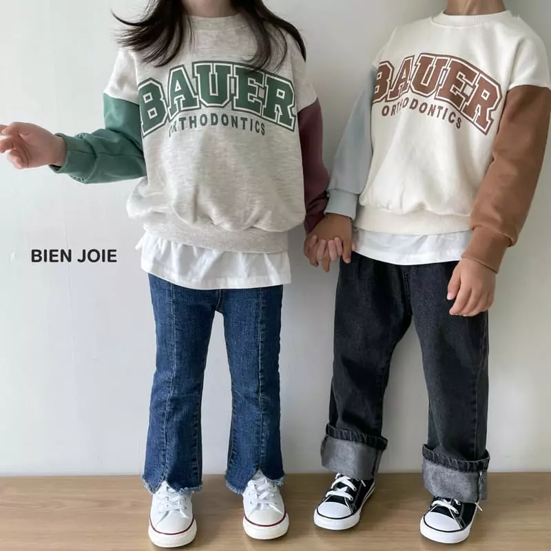 Bien Joie - Korean Children Fashion - #kidsshorts - Lonner Color Sweatshirt - 12