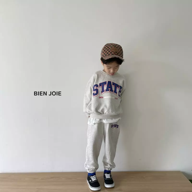Bien Joie - Korean Children Fashion - #kidsshorts - State Top Bottom Set - 2