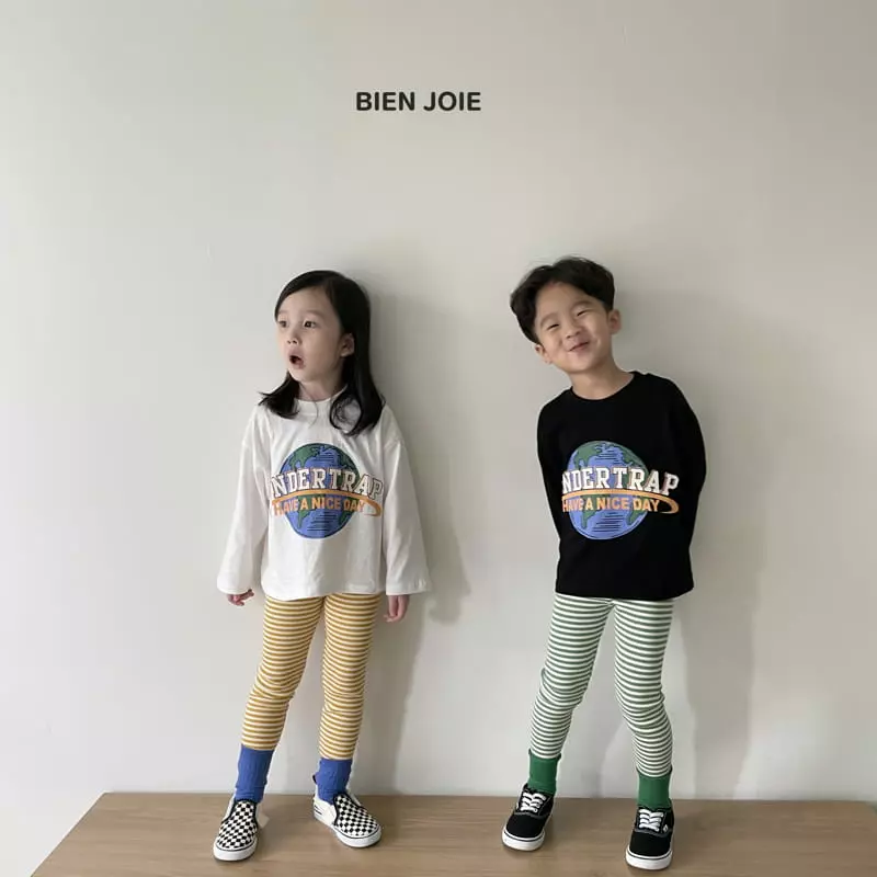 Bien Joie - Korean Children Fashion - #magicofchildhood - Oz Stripes Leggings - 8