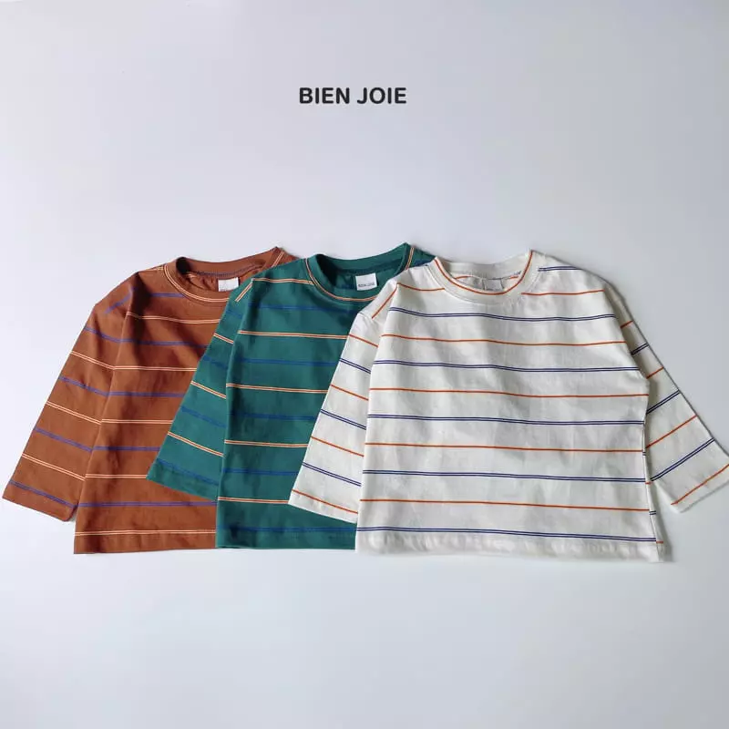 Bien Joie - Korean Children Fashion - #prettylittlegirls - Memo Stripes Tee - 4