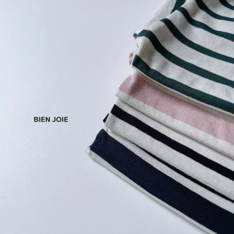 Bien Joie - Korean Children Fashion - #todddlerfashion - Byeing Stripes Tee - 7