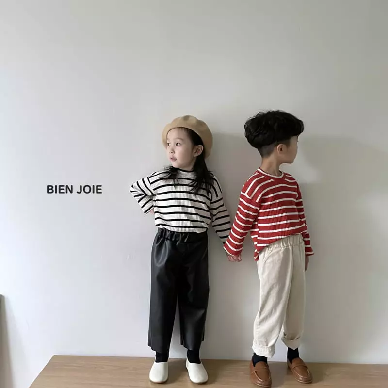 Bien Joie - Korean Children Fashion - #todddlerfashion - Clack Stripes Tee - 2