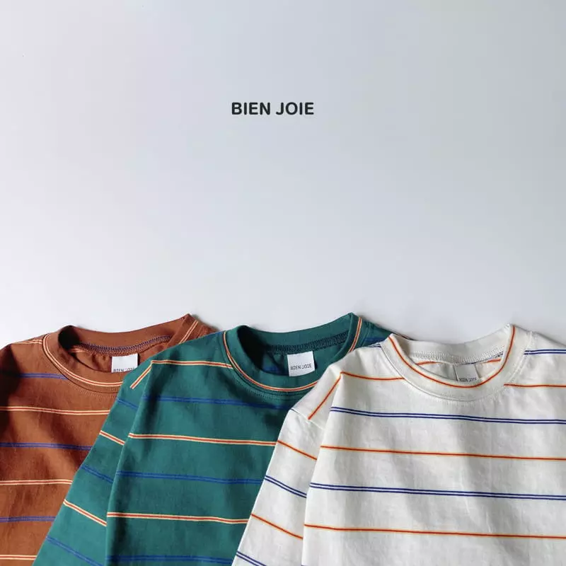 Bien Joie - Korean Children Fashion - #toddlerclothing - Memo Stripes Tee - 5