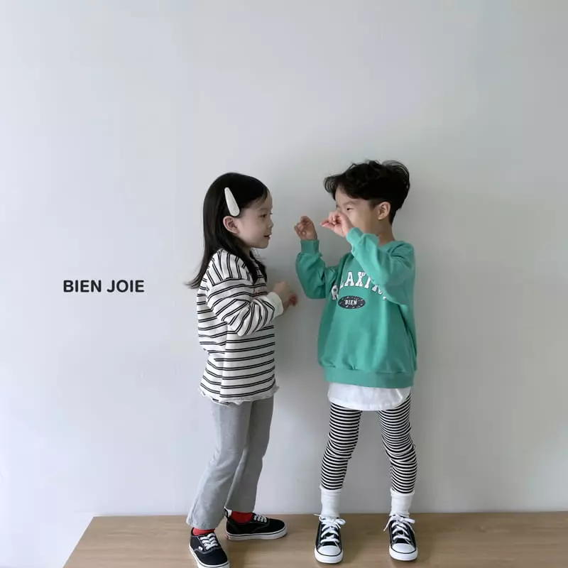Bien Joie - Korean Children Fashion - #toddlerclothing - Oz Stripes Leggings - 12