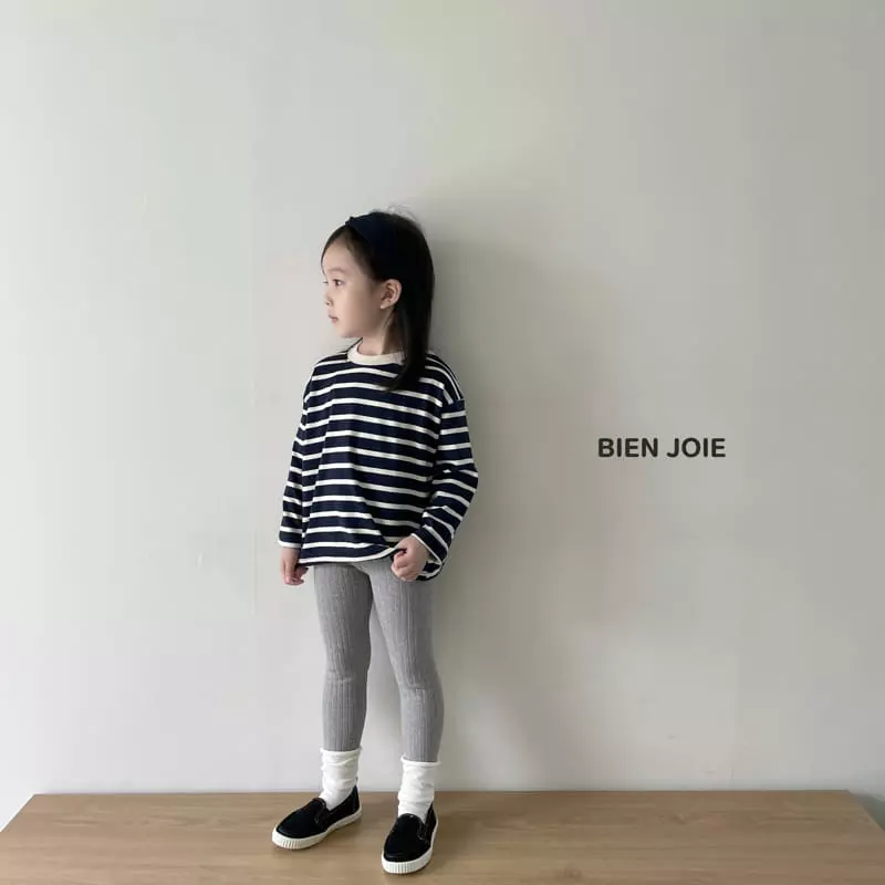 Bien Joie - Korean Children Fashion - #toddlerclothing - Byeing Stripes Tee - 8