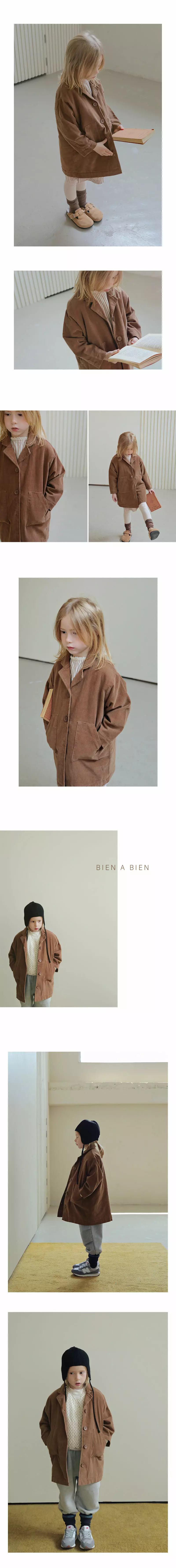Bien a Bien - Korean Children Fashion - #childofig - Henu Rib Coat - 2