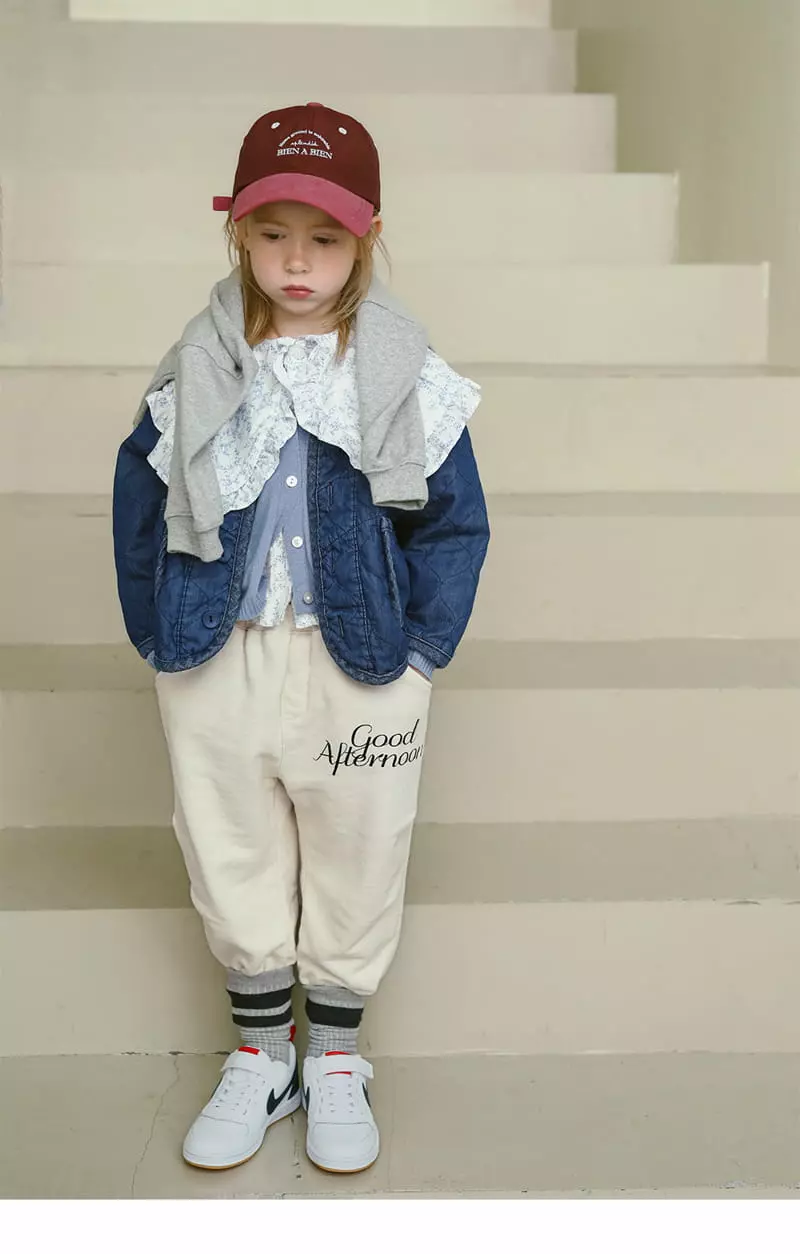 Bien a Bien - Korean Children Fashion - #fashionkids - Crew Denim Padding Jacket