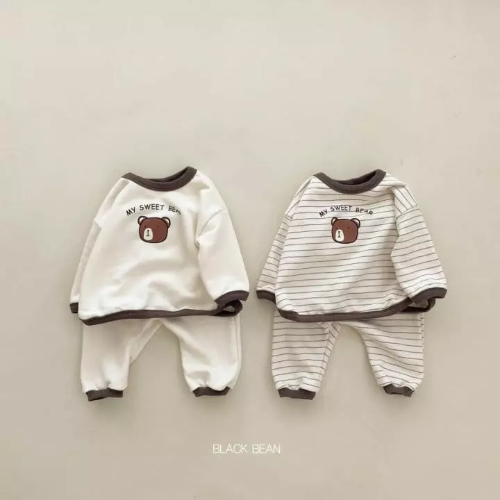 Black Bean - Korean Baby Fashion - #babyboutique - Bebe Sweet Top Bottom Set - 2