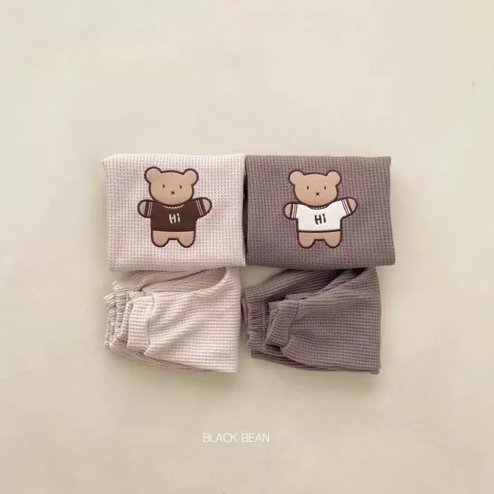 Black Bean - Korean Baby Fashion - #babyboutiqueclothing - Bebe Teddy Top Bottom Set - 2