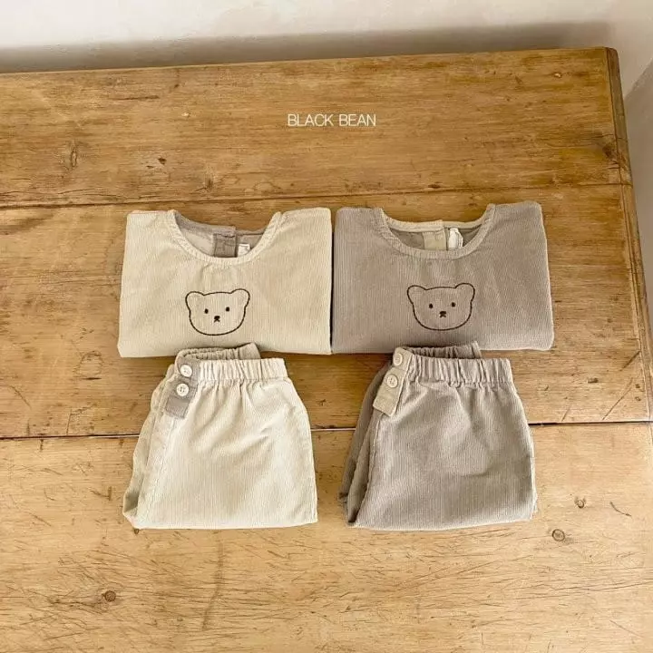 Black Bean - Korean Baby Fashion - #babyclothing - Bebe Coou Top Bottom Set - 7