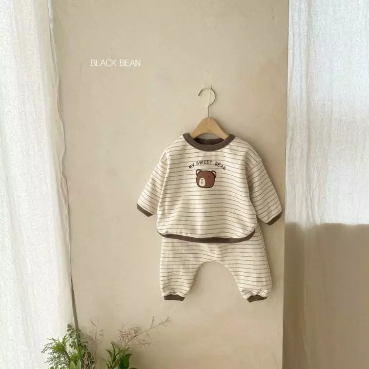 Black Bean - Korean Baby Fashion - #babyfashion - Bebe Sweet Top Bottom Set - 5