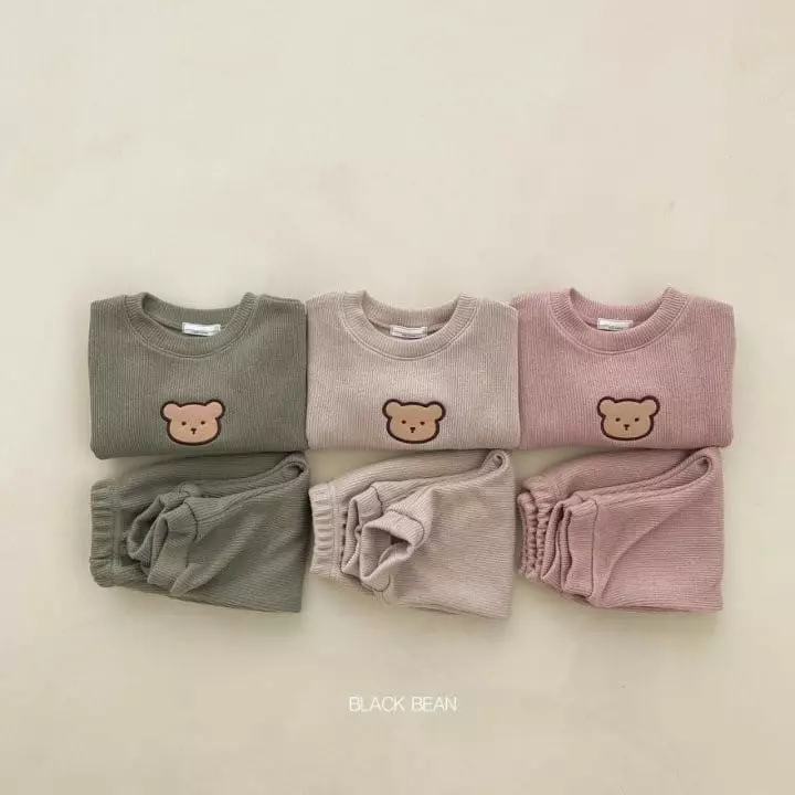 Black Bean - Korean Baby Fashion - #babyfever - Bebe Bomi Top Bottom Set