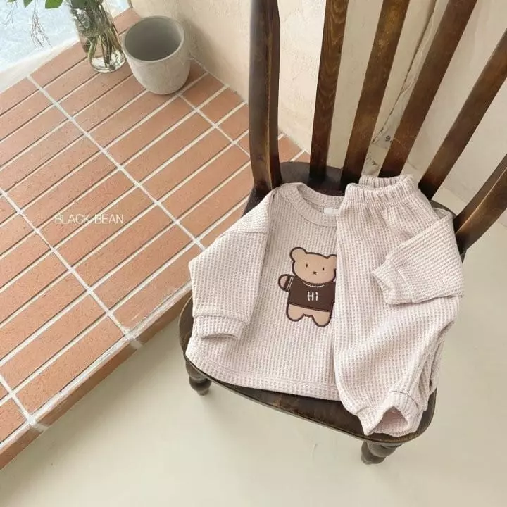 Black Bean - Korean Baby Fashion - #babygirlfashion - Bebe Teddy Top Bottom Set - 6