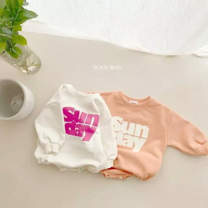 Black Bean - Korean Baby Fashion - #babylifestyle - Bebe Sunday Bodysuit - 2