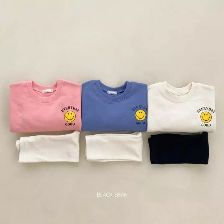 Black Bean - Korean Baby Fashion - #babylifestyle - Bebe Good Day Top Bottom Set - 10